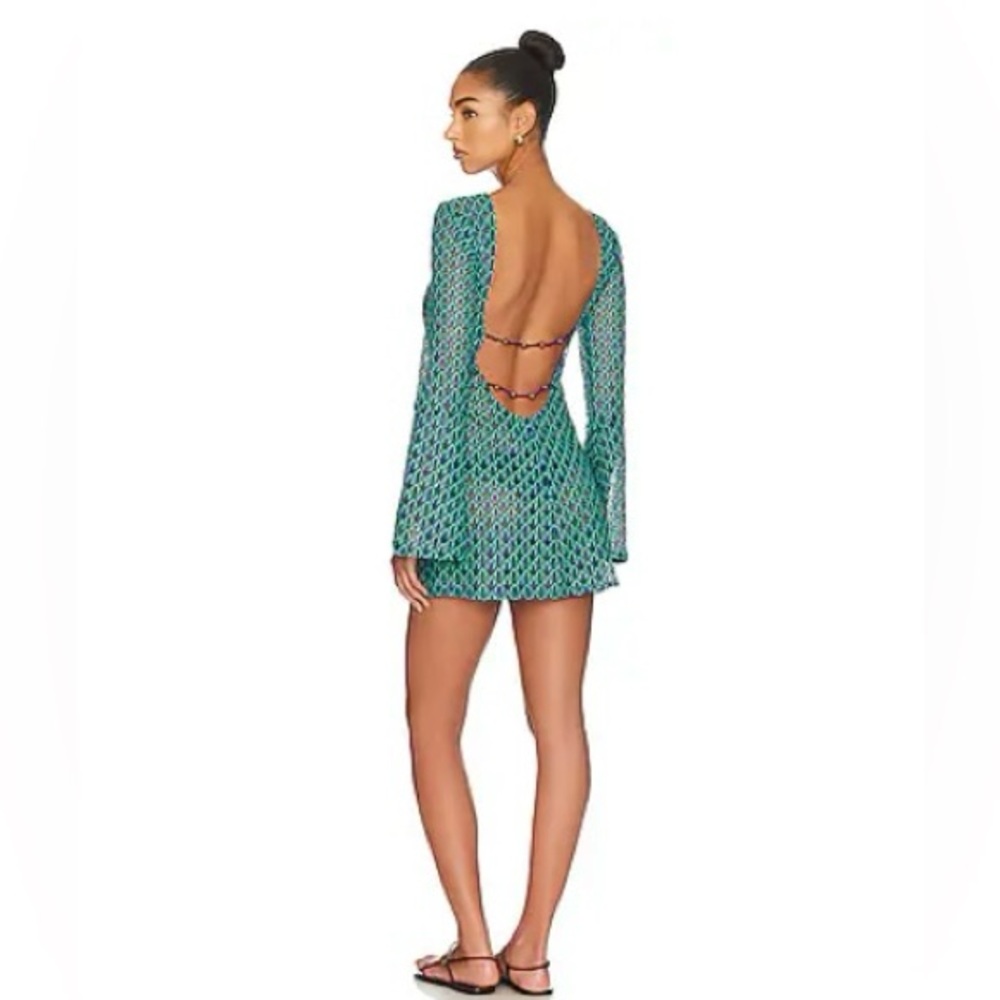 COPY - House of Harlow 1960 x REVOLVE Saskia Mini Dress in Teal. XS